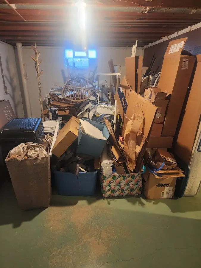 Roll-off dumpster container at job site for Yard Waste Dumpster Rental in Carthage